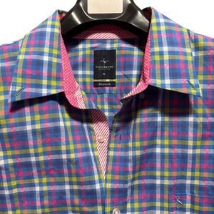 Tailorbyrd Collection Mens XL Plaid Stretch Button Down Long Sleeve Shirt Color